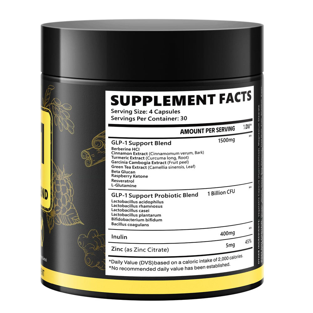 Nutrition facts label for XIAAN GLP-1 Supplement