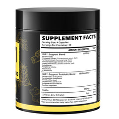 Nutrition facts label for XIAAN GLP-1 Supplement