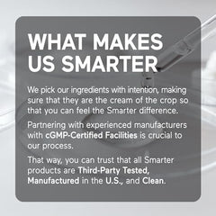 Nutrition facts label for Smarter Magnesium Complex