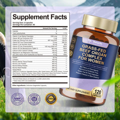 Nutrition facts label on product packaging