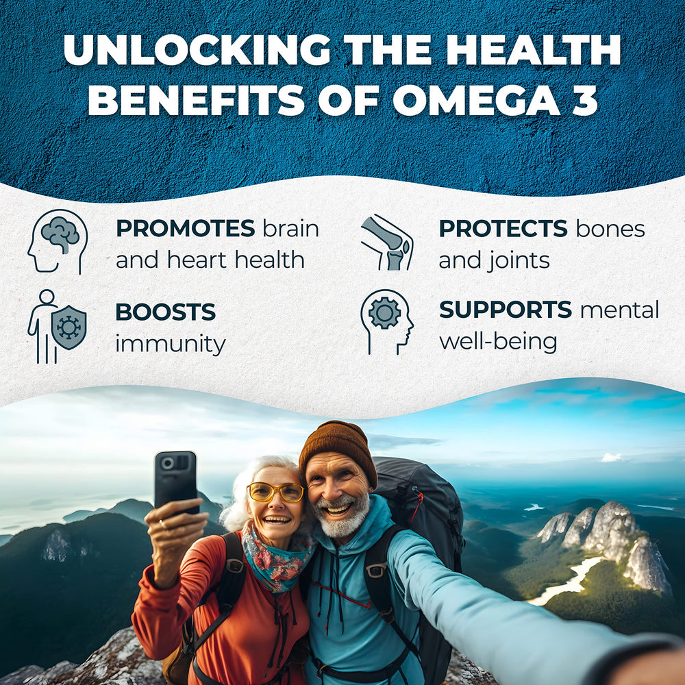 Nutrition facts panel and ingredients for Omega-3 Softgels