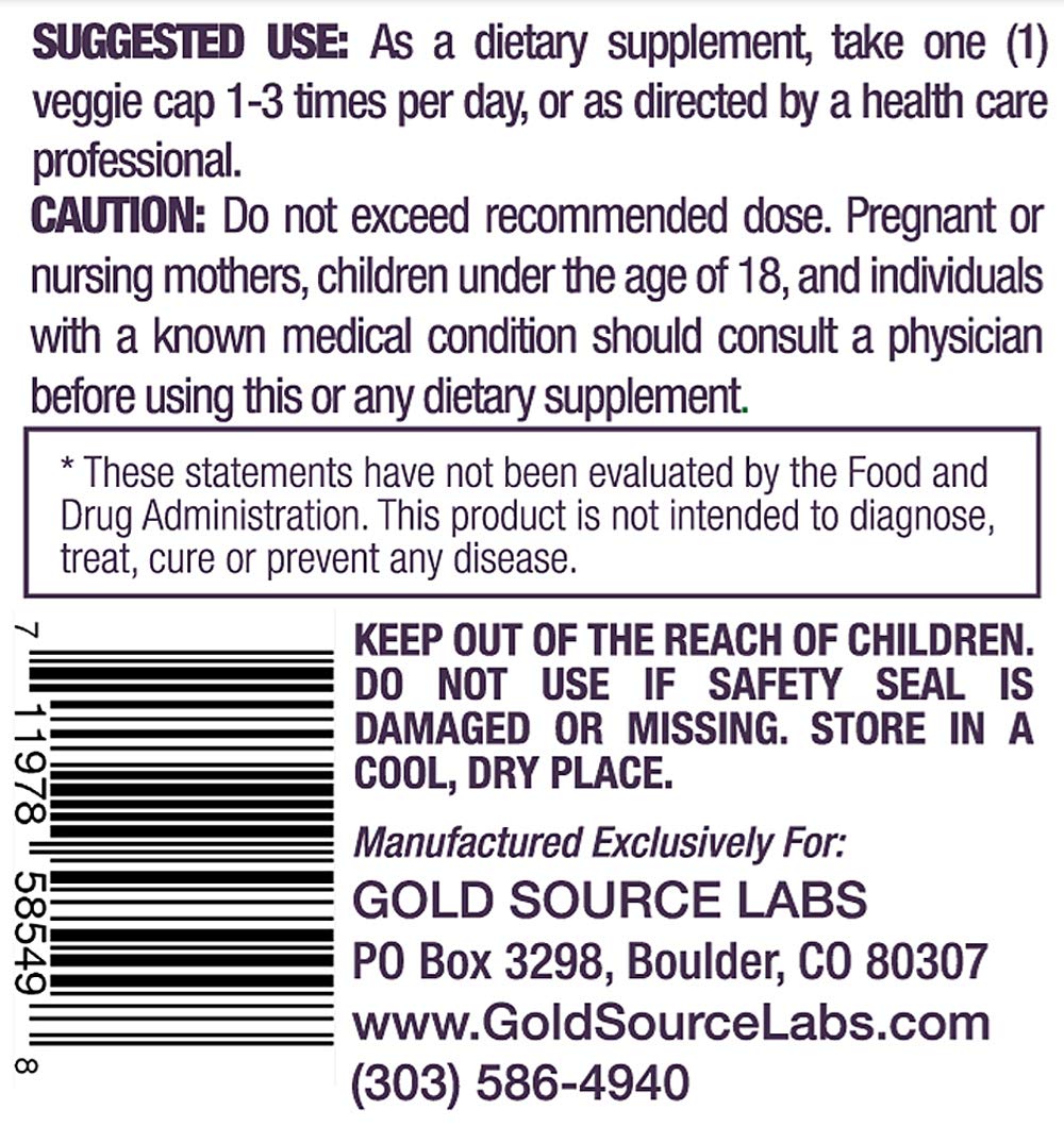 Nutrition facts and organic milk thistle ingredients