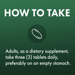 Nutrition facts panel for bone broth collagen tablets