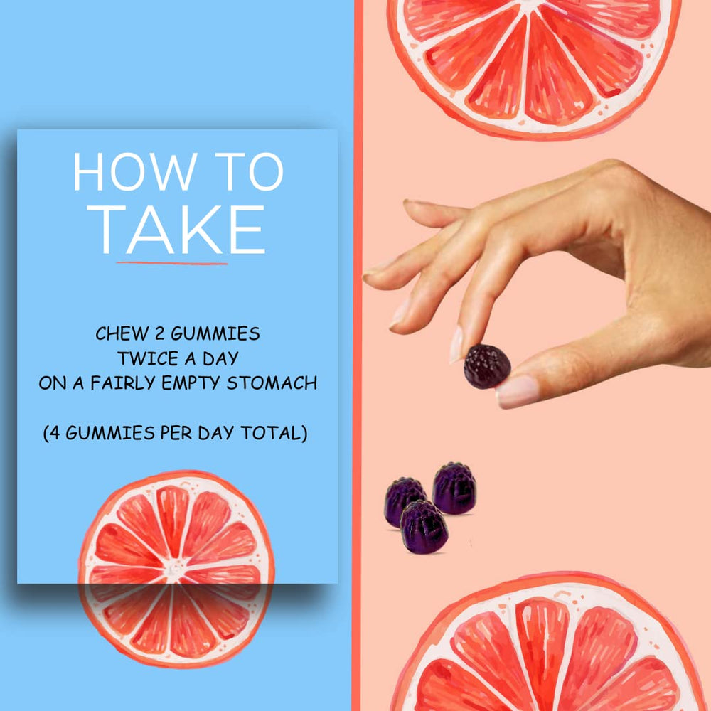 Nutrition facts panel for ELIMI-Fat gummies