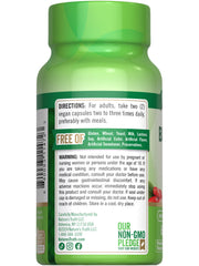 Nutrition facts label for Berberine HCl 500mg supplement