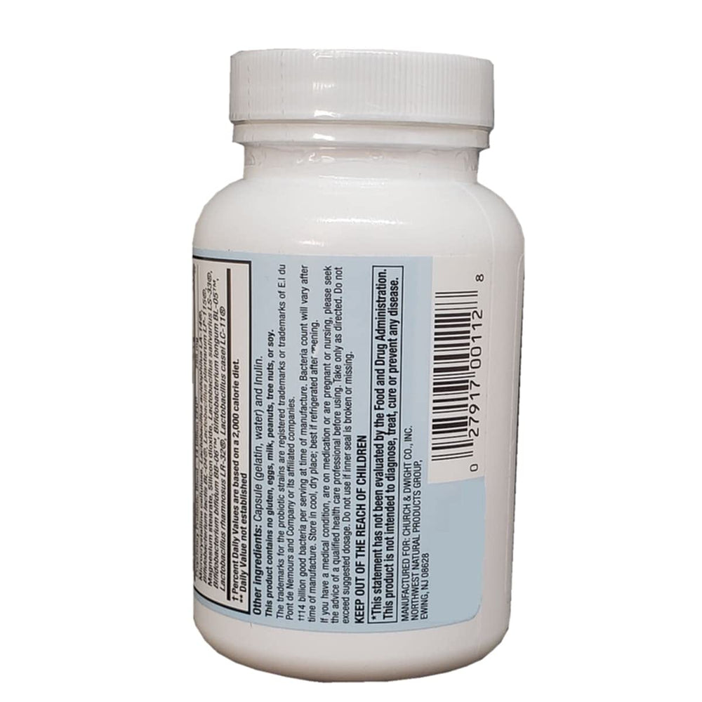 Close-up of PB 8 Acidophilus capsules by Nutrition Now