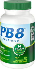 PB8 Probiotic capsules image showing 120 capsules