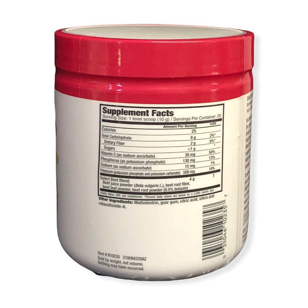 Nutrition Works Beets Drink-Ready Glass shows a beet-infused beverage for potential energy and endurance.