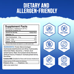 Nutritional Designs LPS Liquid Collagen back-label focusing on clean ingredients