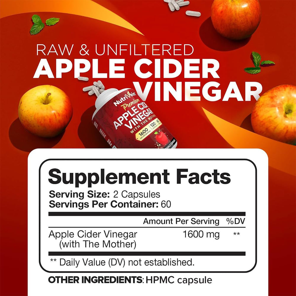 ACV capsules with Mother in bottle label