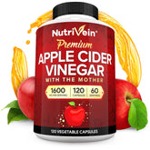 Nutrivein Apple Cider Vinegar capsules bottle, 120 capsules