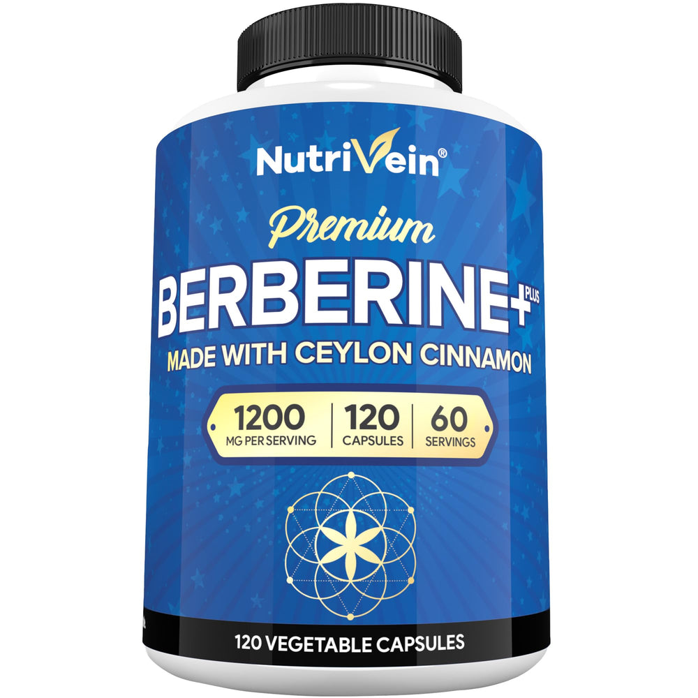 Nutrivein Berberine HCL bottle with Cinnamon label