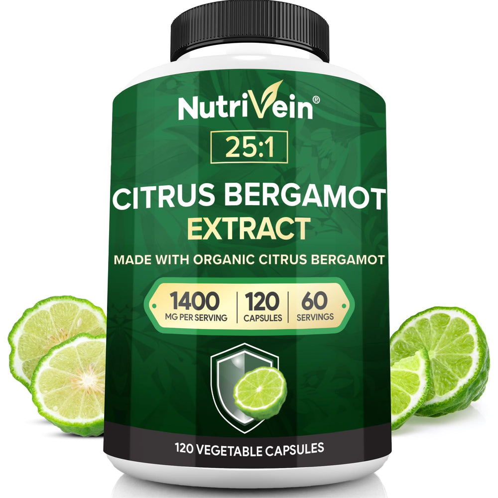 Bottle of Nutrivein Citrus Bergamot 1400 mg 120 capsules (hero image)