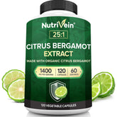 Bottle of Nutrivein Citrus Bergamot 1400 mg 120 capsules (hero image)
