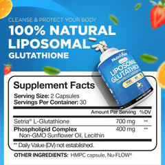 Close-up of Setria reduced glutathione text on bottle label