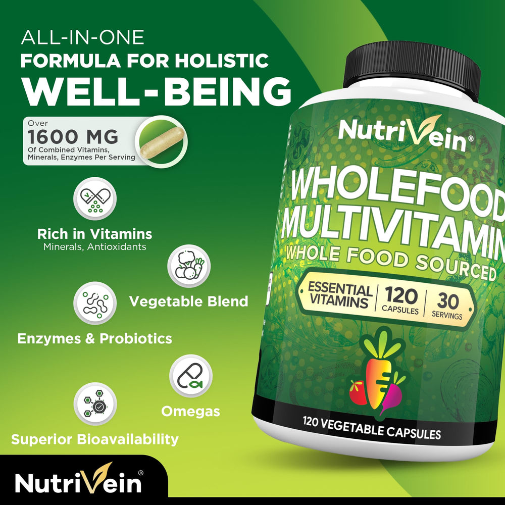 120 vegan capsules of Nutrivein multivitamin