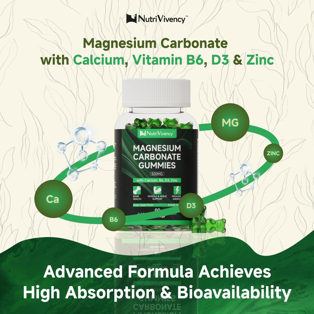 NutriVivency gummies next to a green apple conveying natural flavor and taste benefit