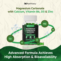 NutriVivency gummies next to a green apple conveying natural flavor and taste benefit
