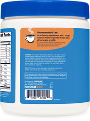 Serving cup displaying the Vanilla Chai flavored Nutrizen AM Focus drink with caffeine