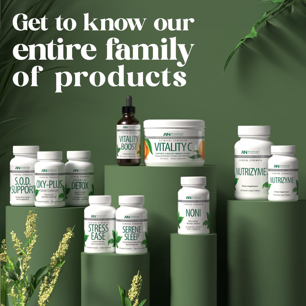 Nutrizyme dosage guide on bottle label