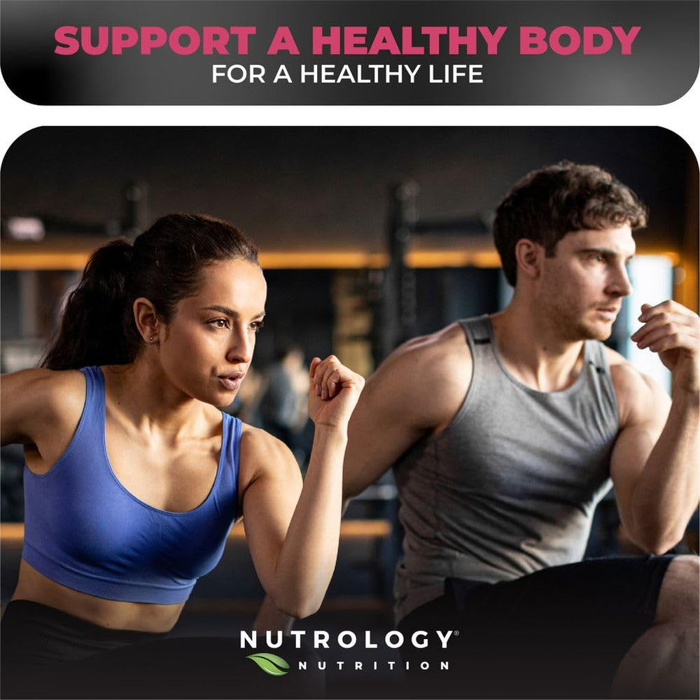 Nutrology Beet Energy O2 packaging display highlights 30 servings and clean vegan formula