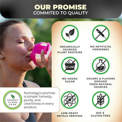 Nutrology TRIPACT vanilla-pea shake image shows smooth texture and meal-replacement potential