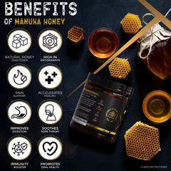 Gummies with Manuka honey imagery
