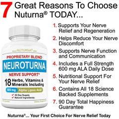 Nuturna 600 mg Alpha Lipoic Acid nerve support supplement - 120 capsules