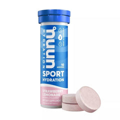Nuun Active Strawberry Lemonade hydration tablets package close-up