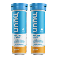 Nuun Bev Tube Orange packaging ready for travel and hydration.