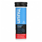 Nuun Energy Cherry Limeade tablets dissolving in water for refreshing hydration.