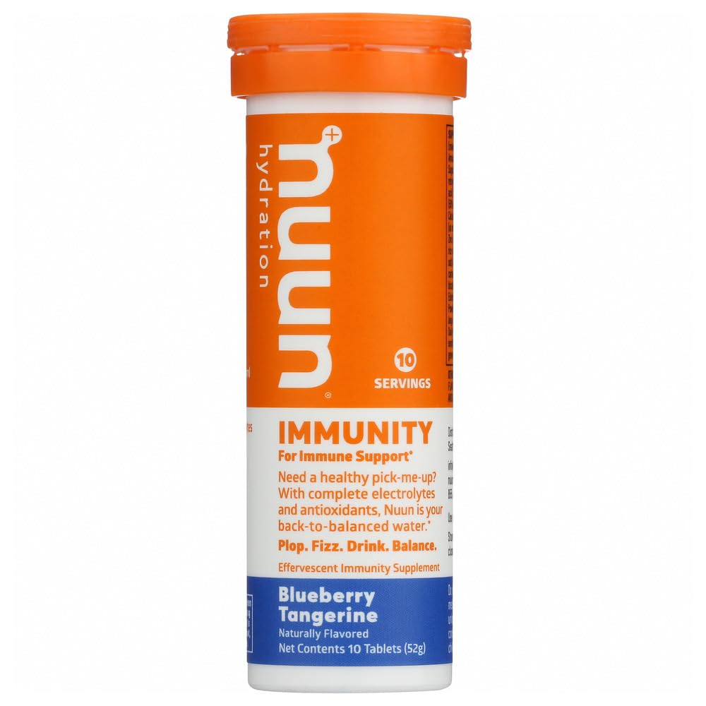 Box of Nuun Immunity Blueberry Tangerine Enhanced Hydration Tablets 2-Pack