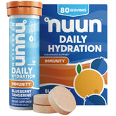 Front of Nuun Immunity Blueberry Tangerine 8-pack packaging