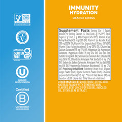 Nuun Immunity label highlighting Vitamin C, zinc and elderberry