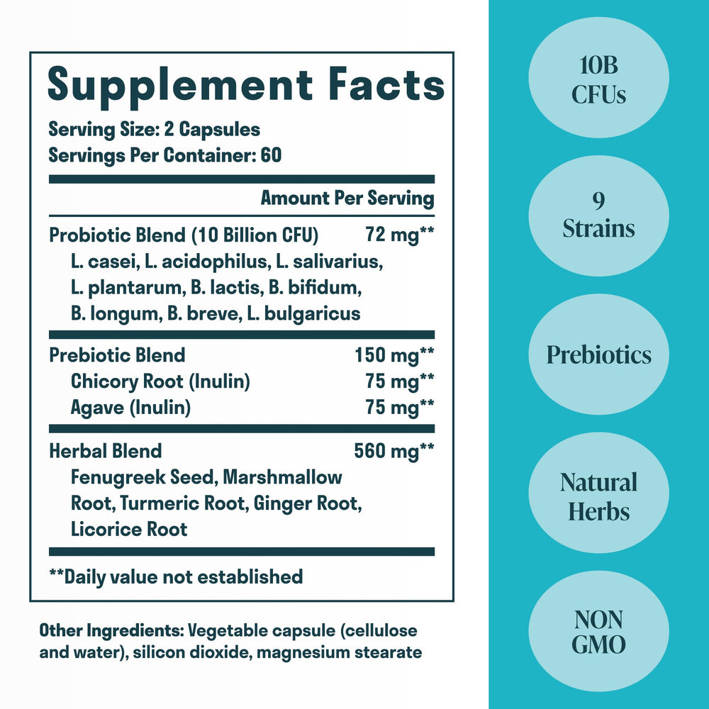 Organic chicory root and agave inulin prebiotic