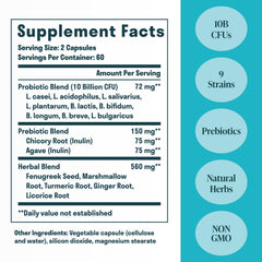 Organic chicory root and agave inulin prebiotic