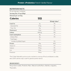 Allergen-free, plant-based protein powder packaging