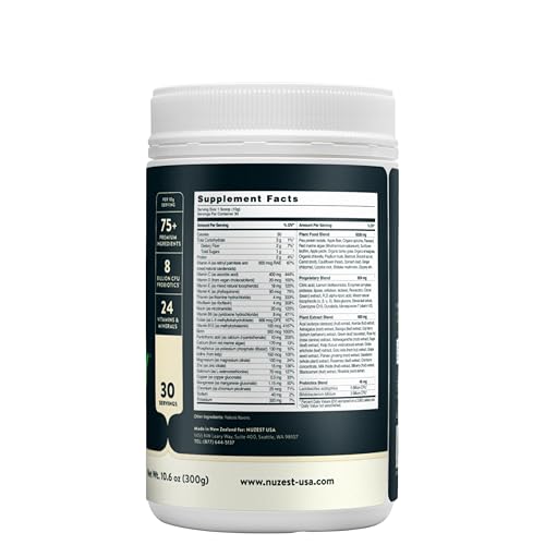 Close-up of Good Green Vitality label on canister