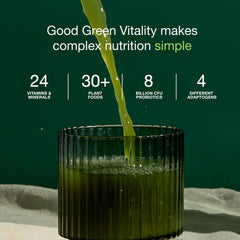 Scoop of Nuzest Good Green Vitality greens powder