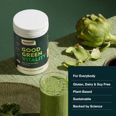 Packaging of Nuzest Greens Powder Good Green Vitality 300g