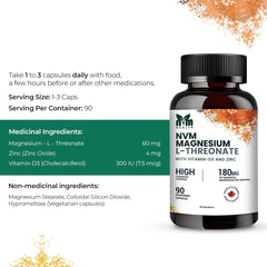 Bottle showing 90 vegetarian capsules