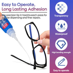 Close-up of precision applicator tip for glue