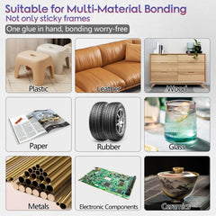 Transparent clear glue for quick-drying bond