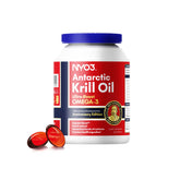 Bottle of NYO3 Krill Oil 1000mg softgels