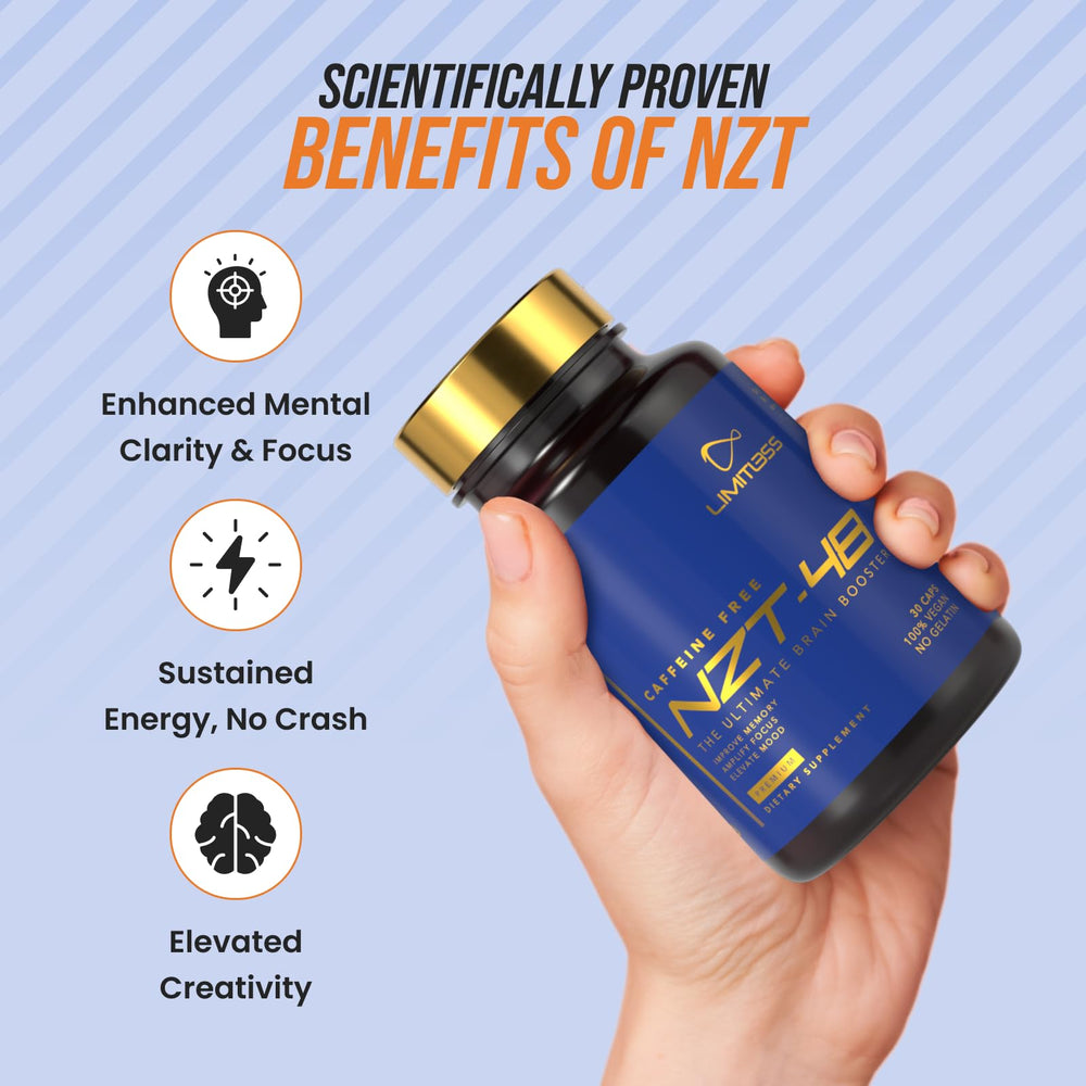 NZT-48 Lions Mane ingredient detail showing natural cognitive support