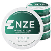 NZE caffeine-free nootropic pouches wintergreen can product image