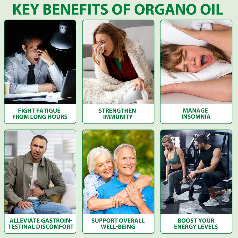 Natural oregano leaves and black seeds with softgel capsules