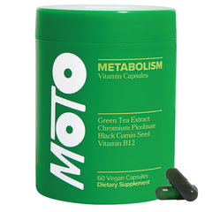 Front view of O Positiv Moto Women's Metabolism Support bottle