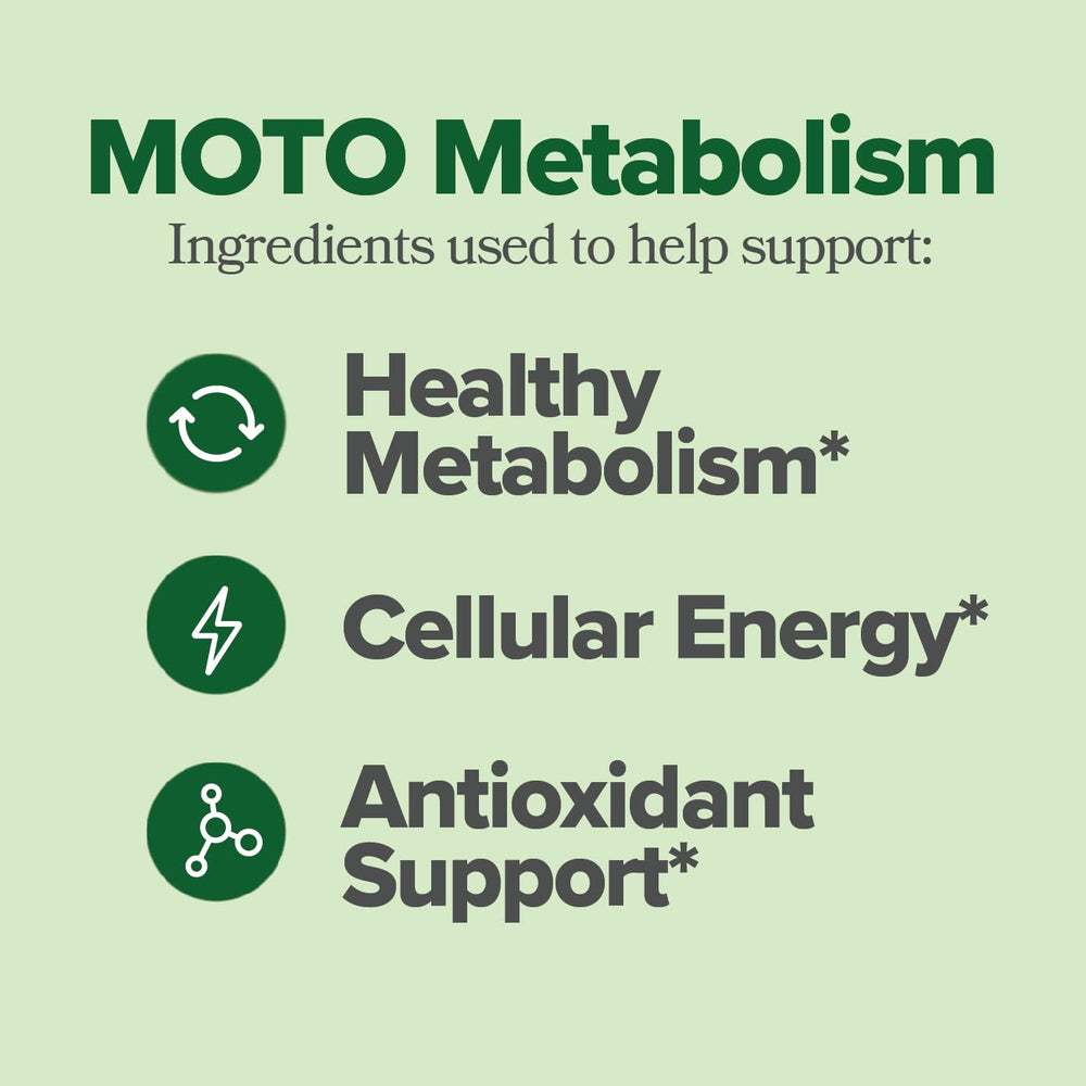 Key ingredients for O Positiv Moto metabolism support