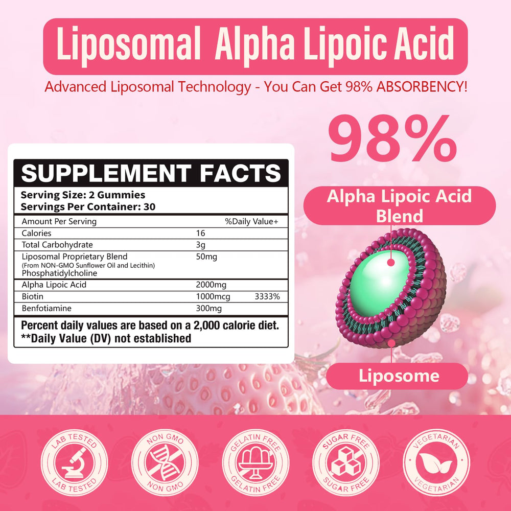 Two-pack Oakevlp liposomal ALA gummies packaging